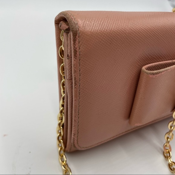 Prada Saffiano Bow Wallet on Chain - Picture 13 of 15